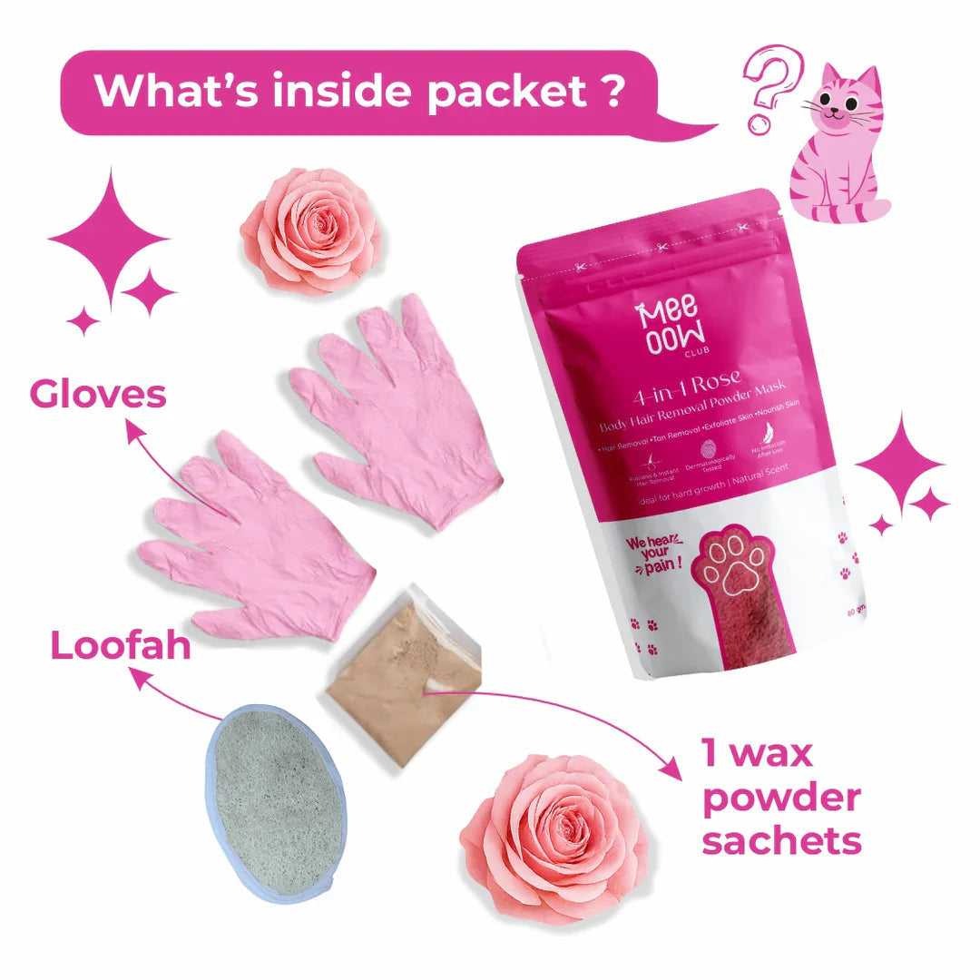 MEOW BODY HAIR REMOVAL WAX POWDER